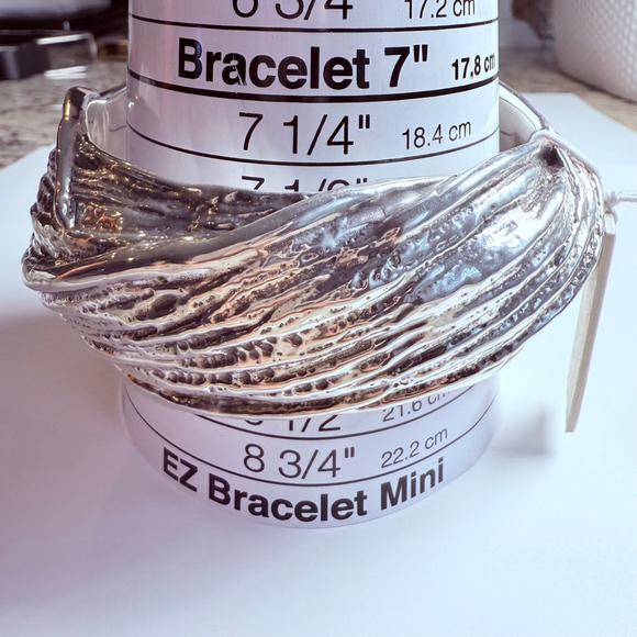 HUGE Didae Shablool Israel 925 Sterling Silver 40mm Wide Bangle Bracelet NWT! - Picture 11 of 12